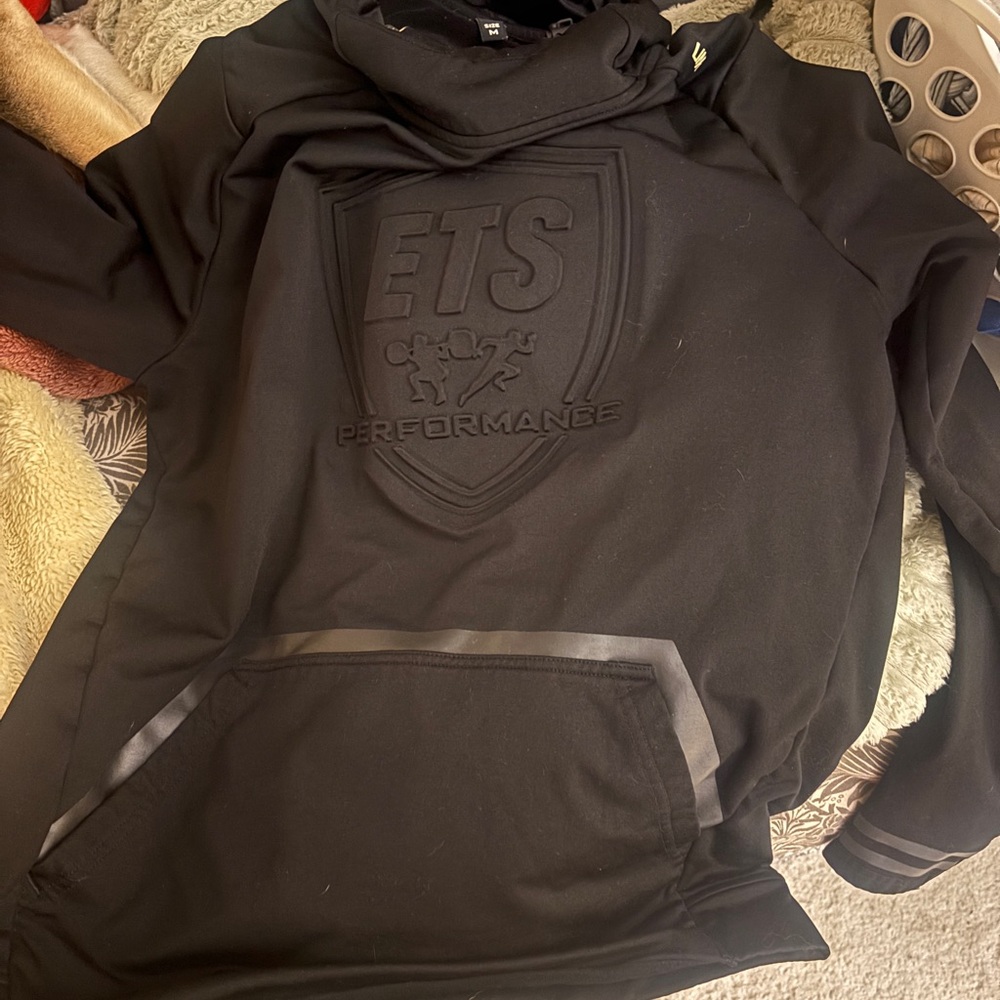 Men's UNRL ETS Black Pullover Hoodie Sweater
